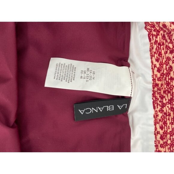 LA BLANCA CROCHET WAISTBAND METALIC GILD NWOT  SIZE 14 - Picture 3 of 5